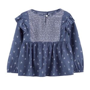 OshKosh B’gosh Floral Blue Long Sleeve